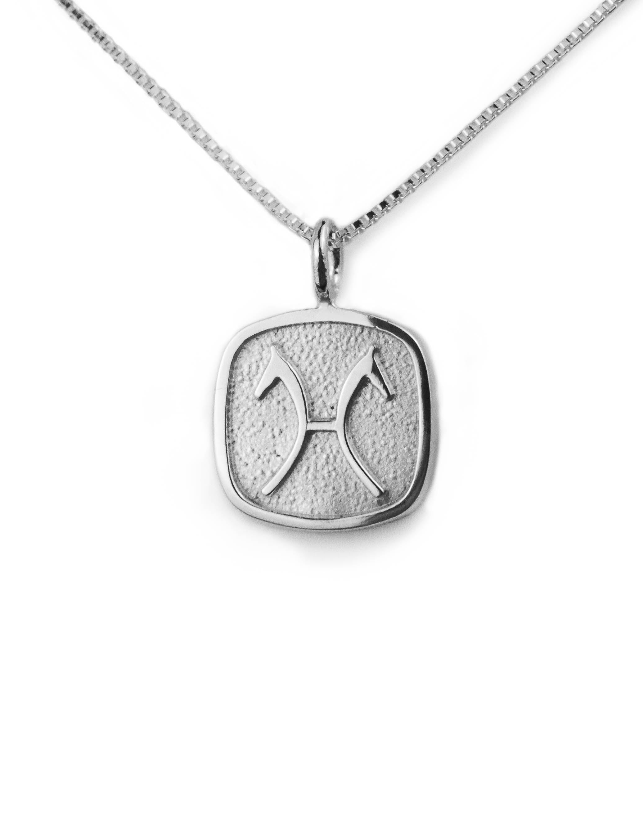 Stirrup Pendant Necklace Perfectly Sculpted in 925 Silver, From